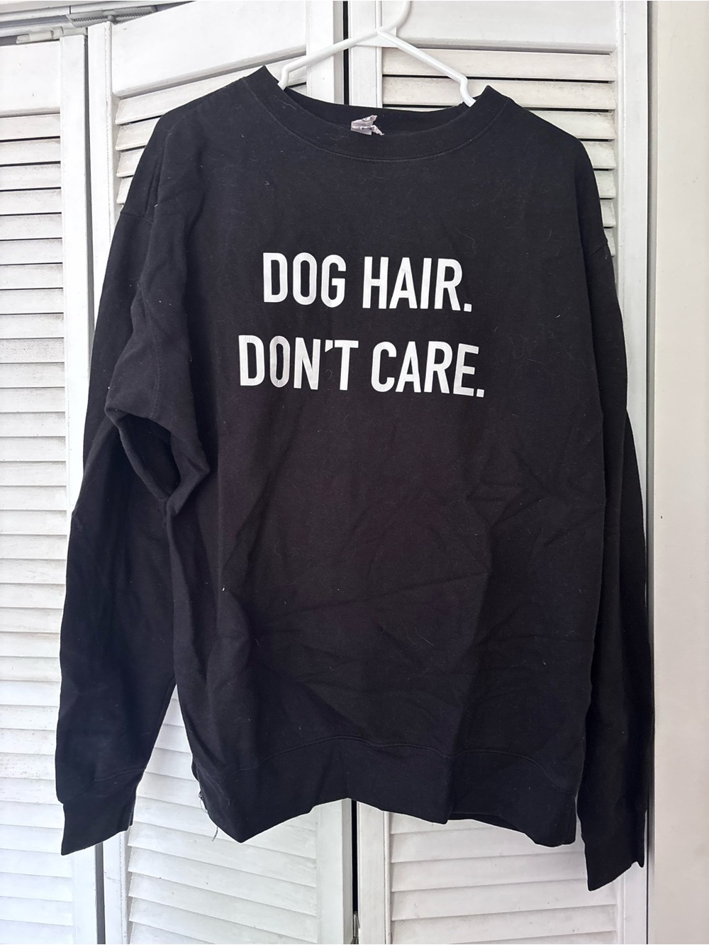 Black Cotton Blend Tee - Size L